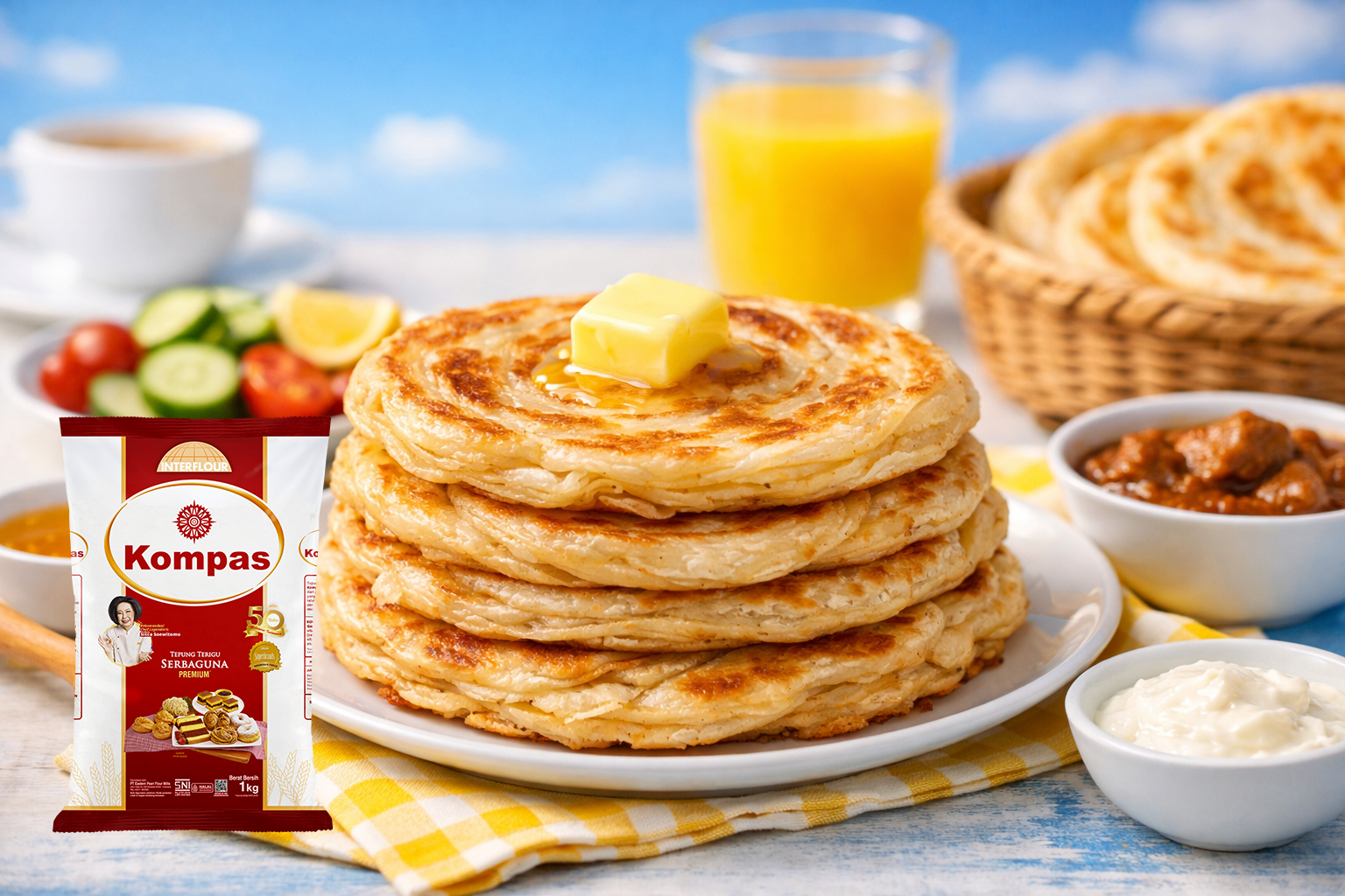 roti maryam dan tepung terigu kompas