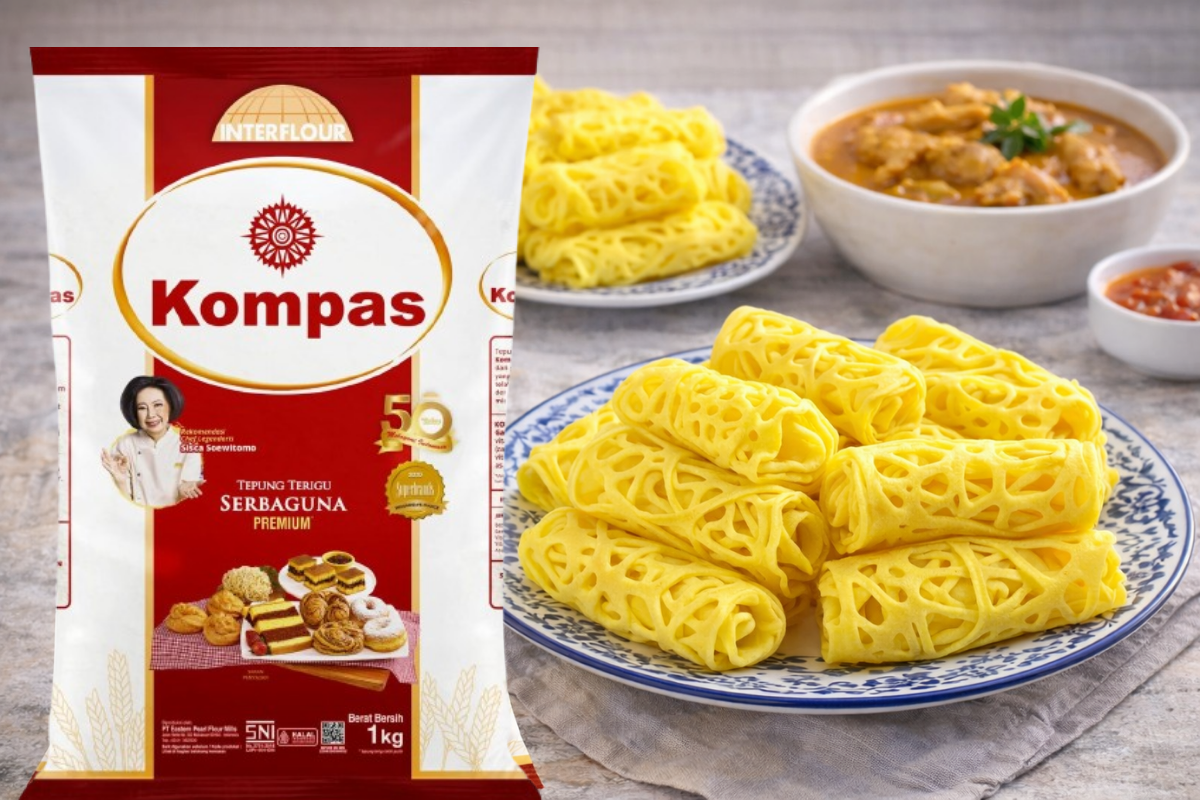 roti jala dan tepung kompas