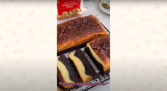 Brownies Burnt Cheese Cake