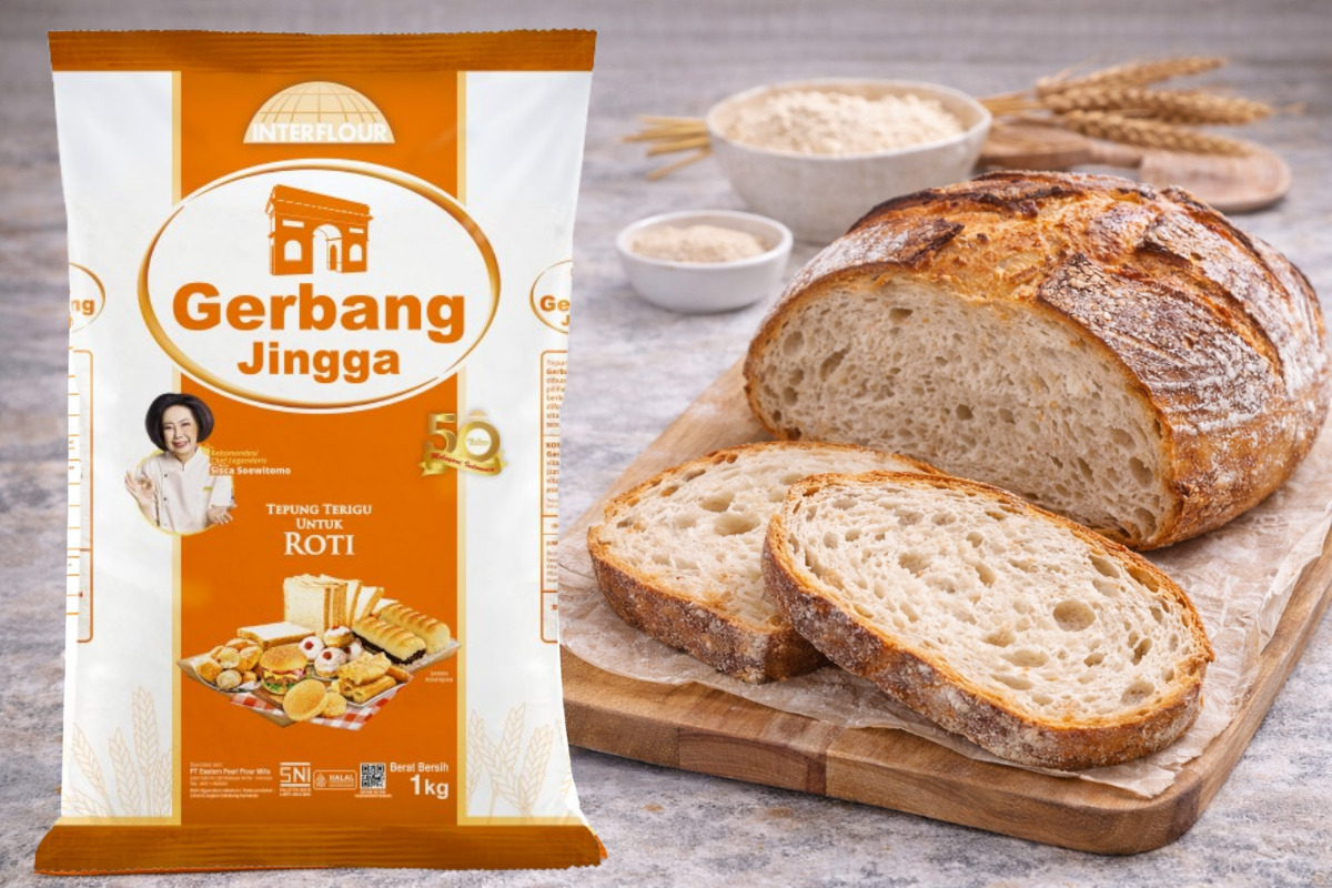 sourdough dan tepung terigu gerbang jingga