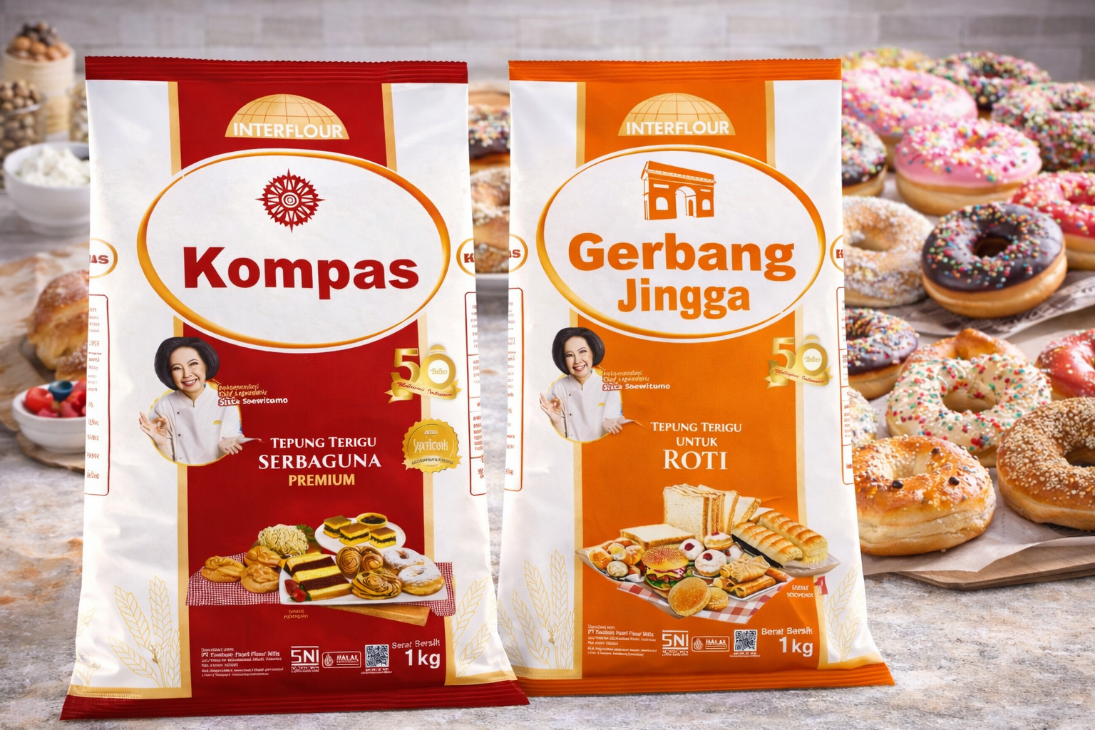 tepung terigu kompas dan gerbang jingga