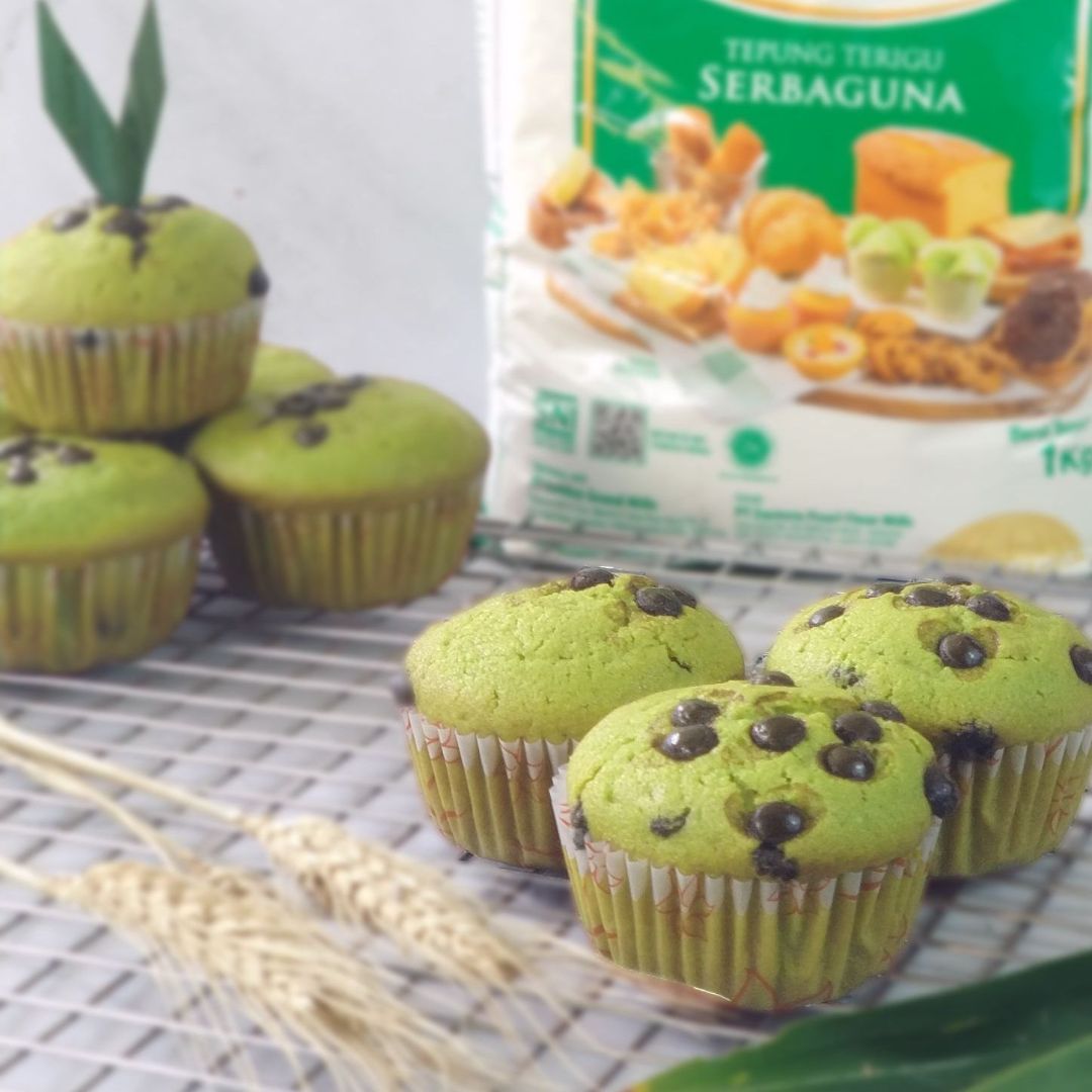 chocolate pandan muffin