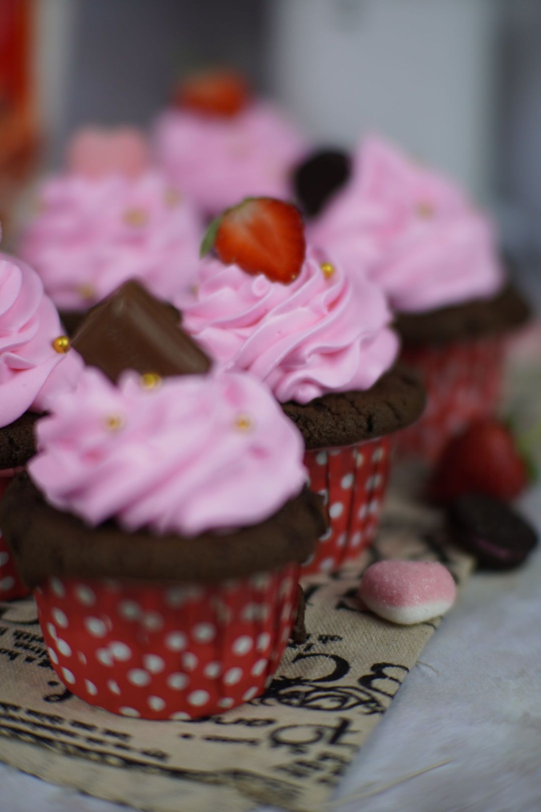 valentine cup cake