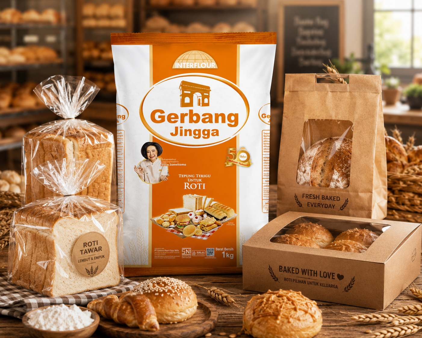 tepung terigu dan roti