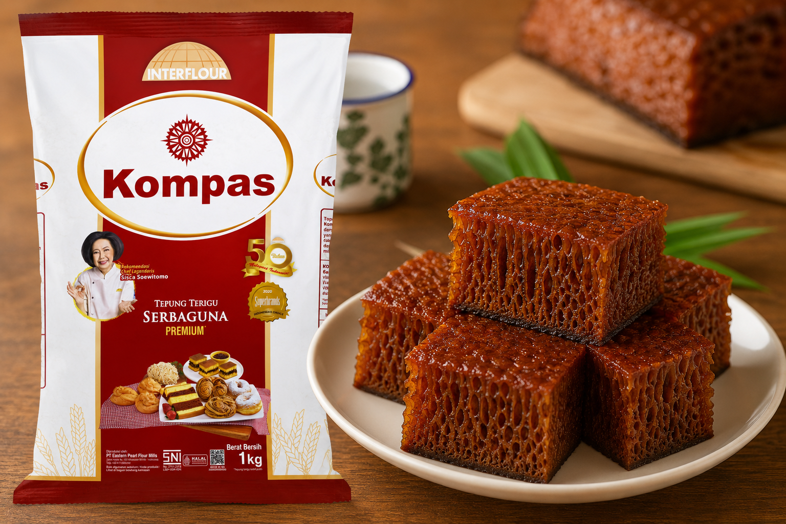 tepung terigu kompas dan kue sarang semut