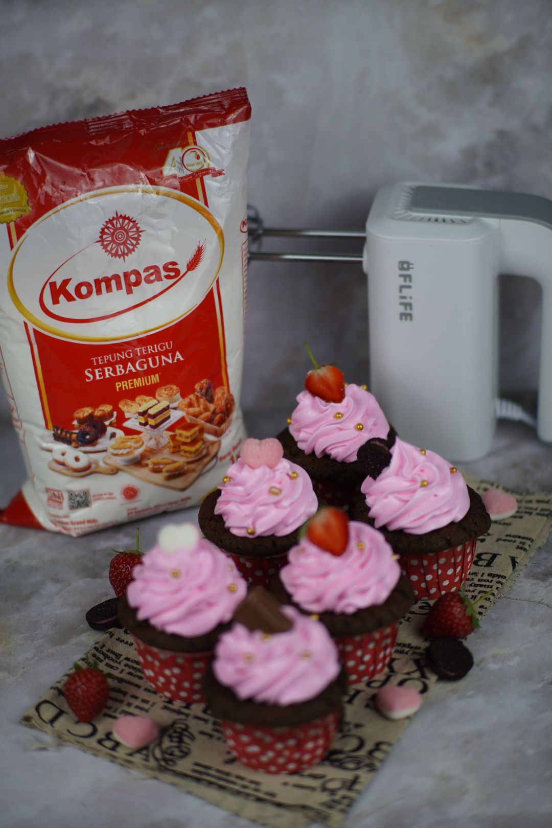 valentine cup cake