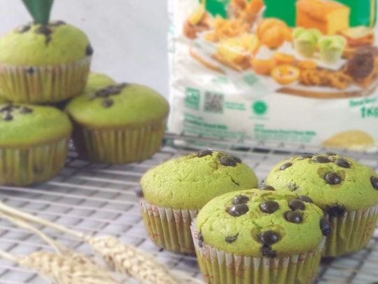chocolate pandan muffin