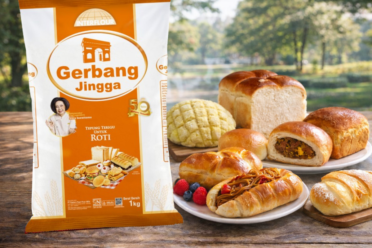 tepung gerbang jingga dan roti