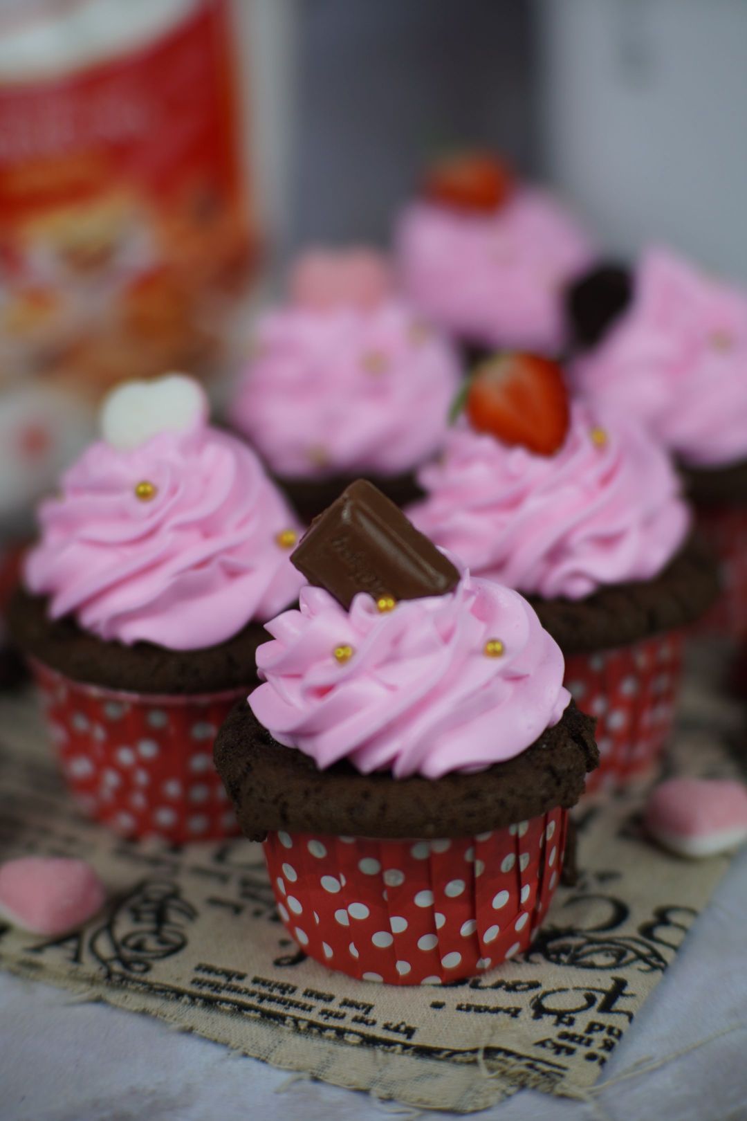 valentine cup cake