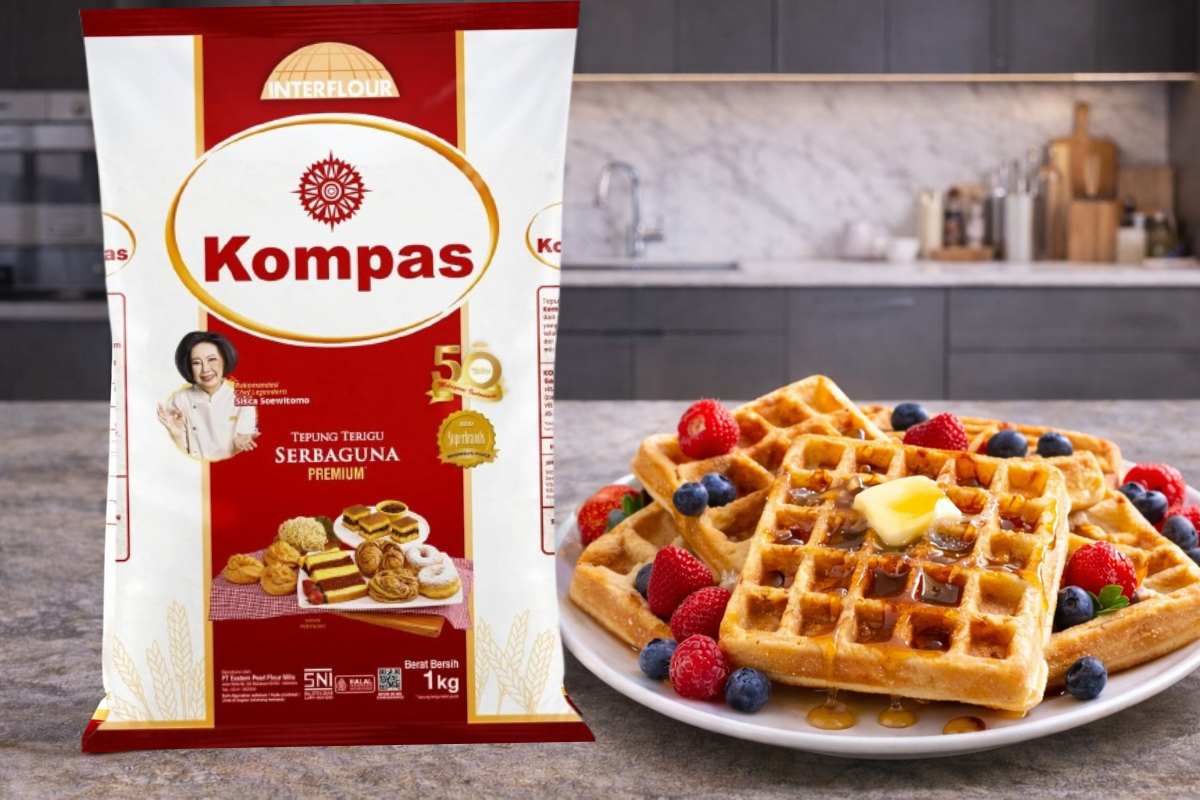 waffle dan tepung kompas