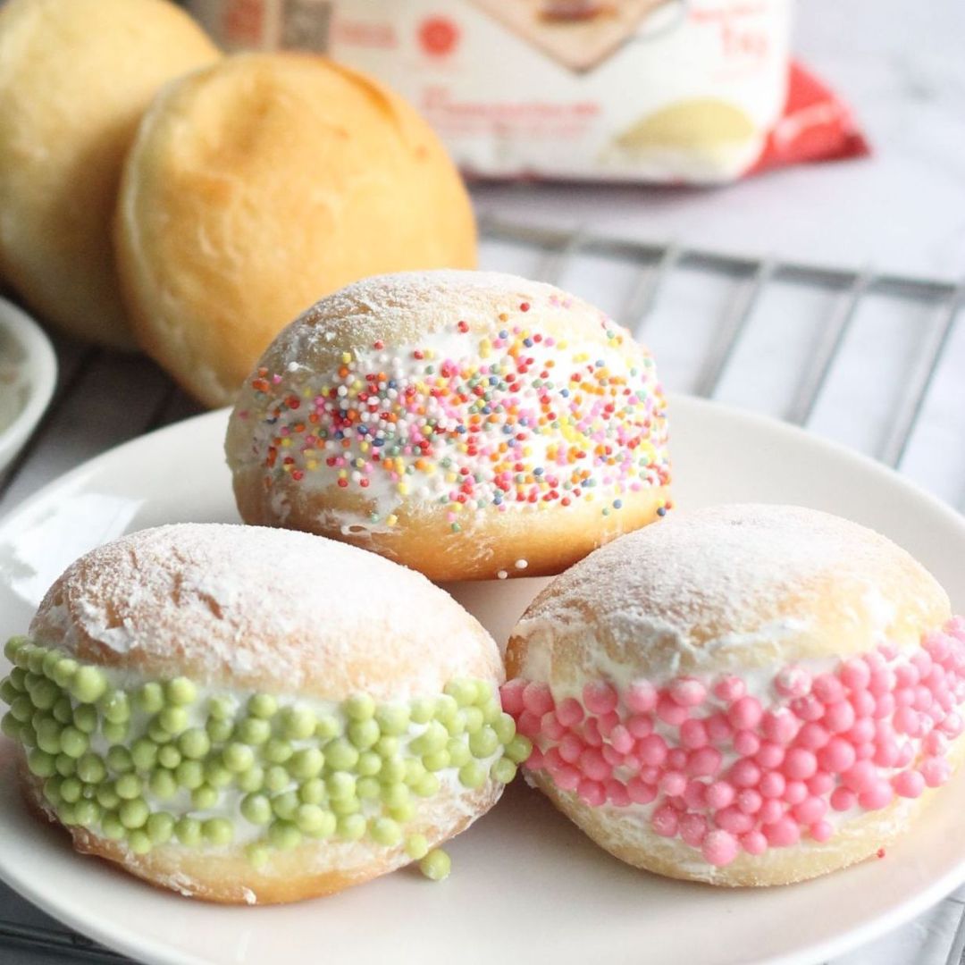 korean donat milk cream donat