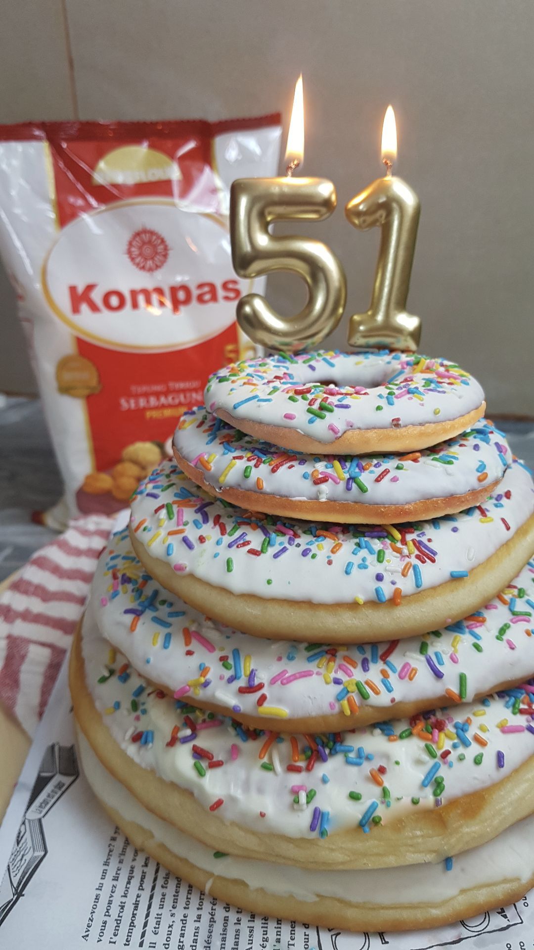 birthday donut tower